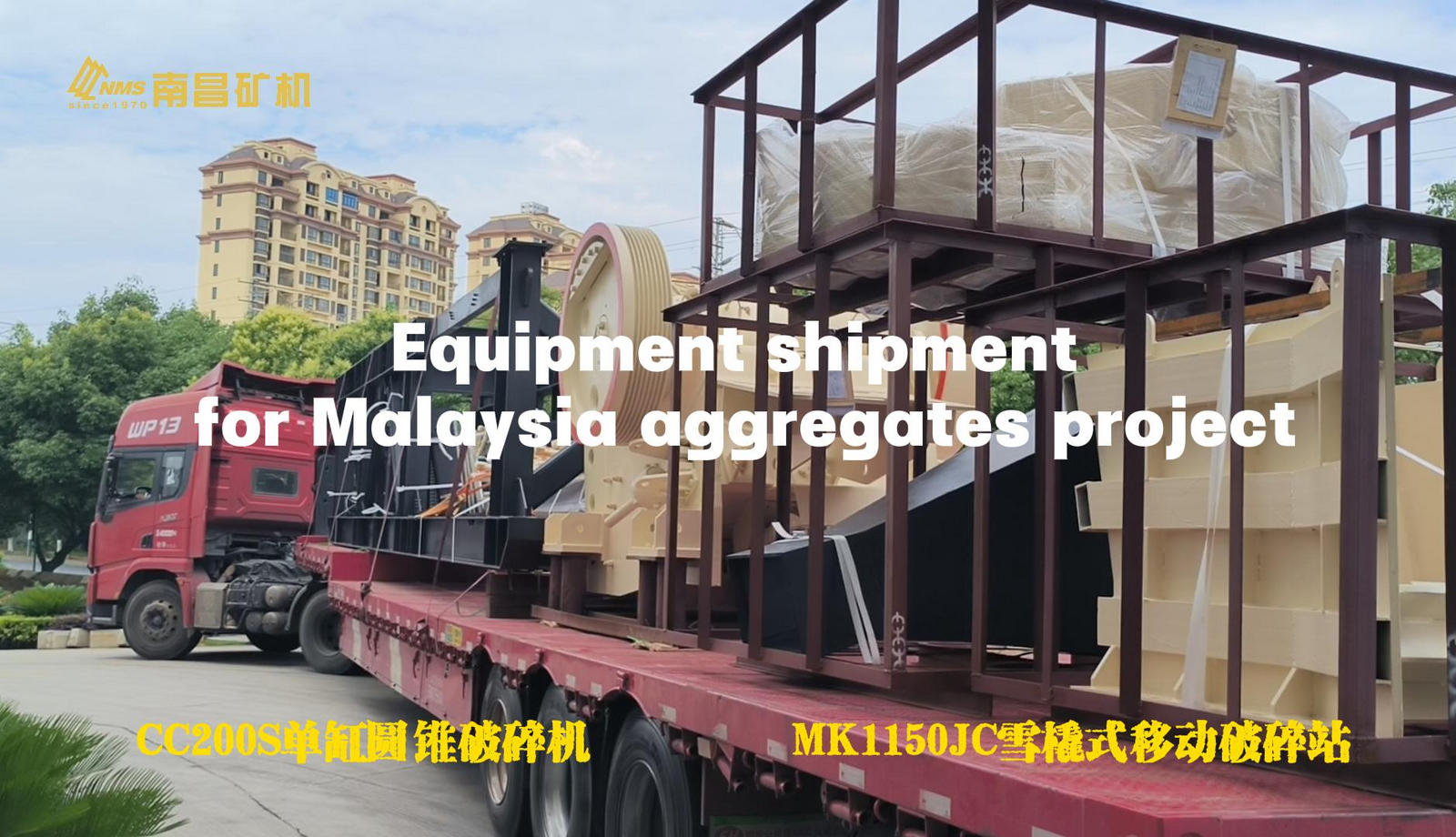 Equipment shipment for Malaysia aggregates project